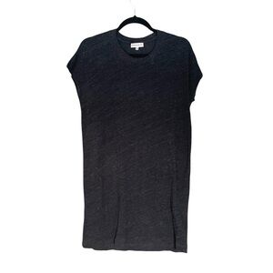 ARITZIA COMMUNITY Cotton Short Sleeve Casual Mini Dress Charcoal Grey XXS